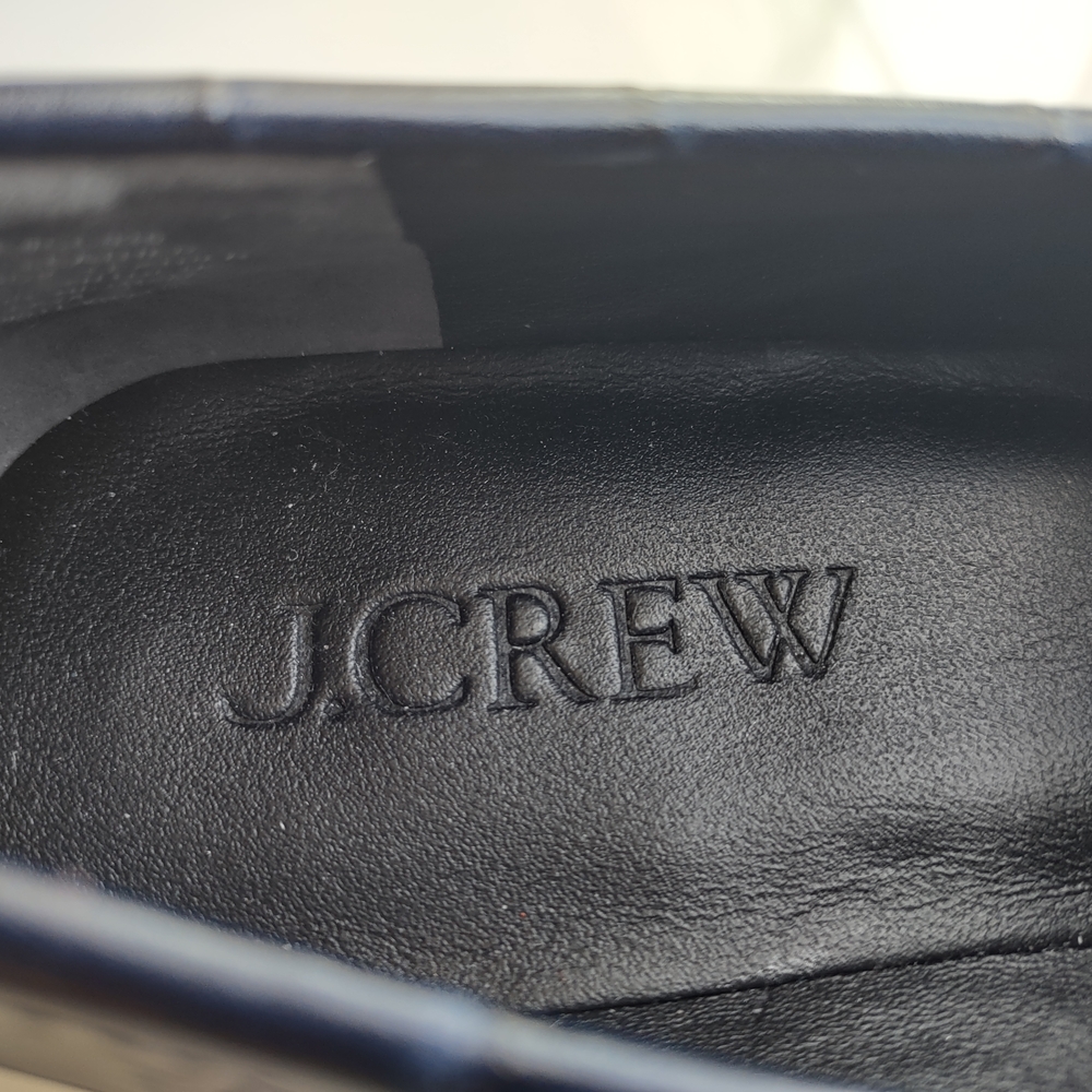 J. Crew Navy Croc-Embossed Loafers - Picture 6 of 6